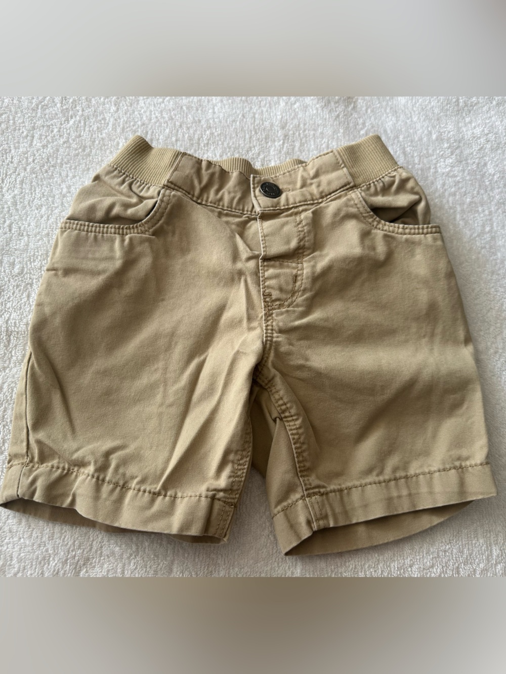 H&M Tan Elastic-Waist Chino Shorts